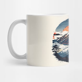 Serenity in Ukiyo-e: Majestic Mountain in Traditional Style Mug